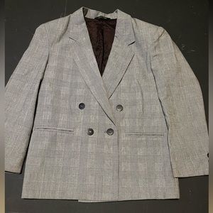 Vintage black and white double breasted kids 10 jacket